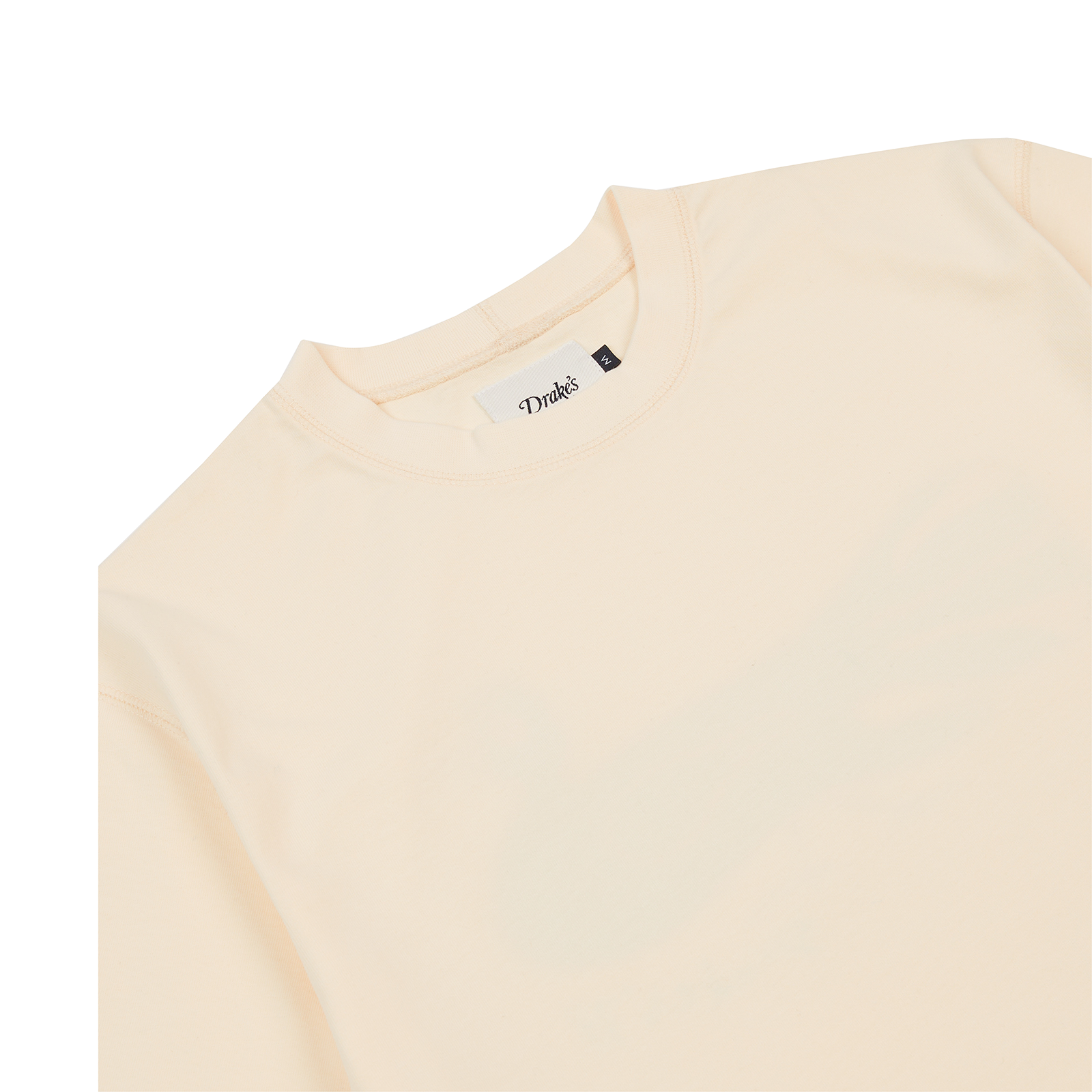 Drake's Peacock Graphic Print SS Hiking Tee; Antique White