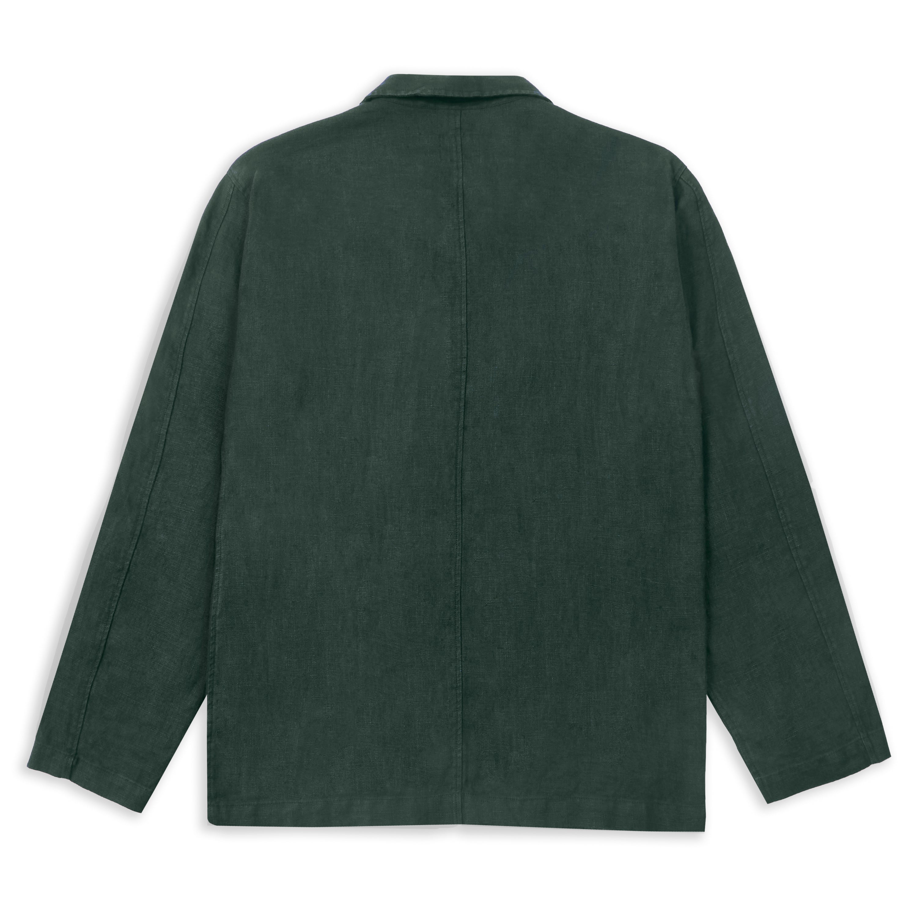 Linen Iffley Jacket - Eucalyptus colourway | Burrows & Hare