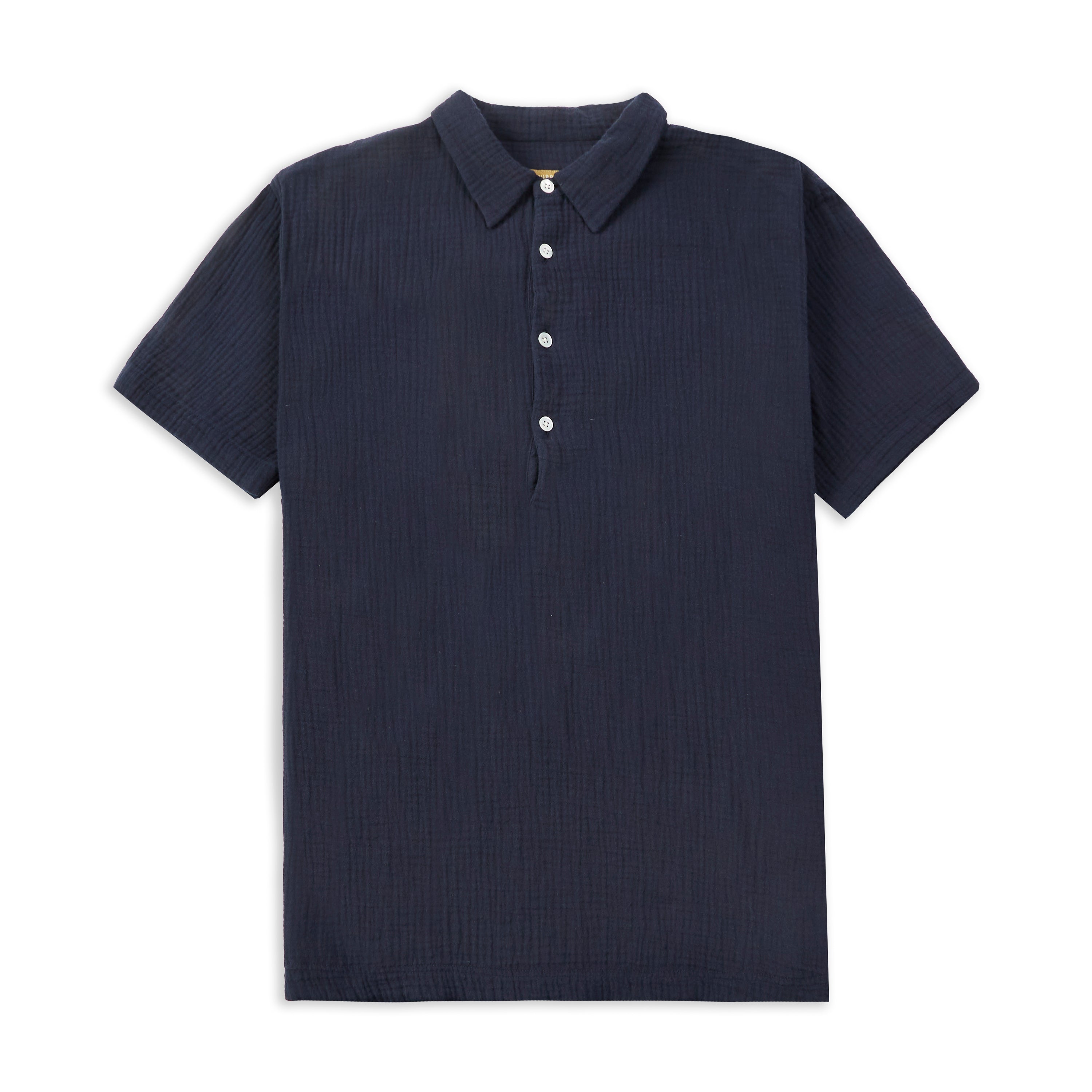 Burrows & Hare Pop Over Short Sleeve Morton Shirt - Navy