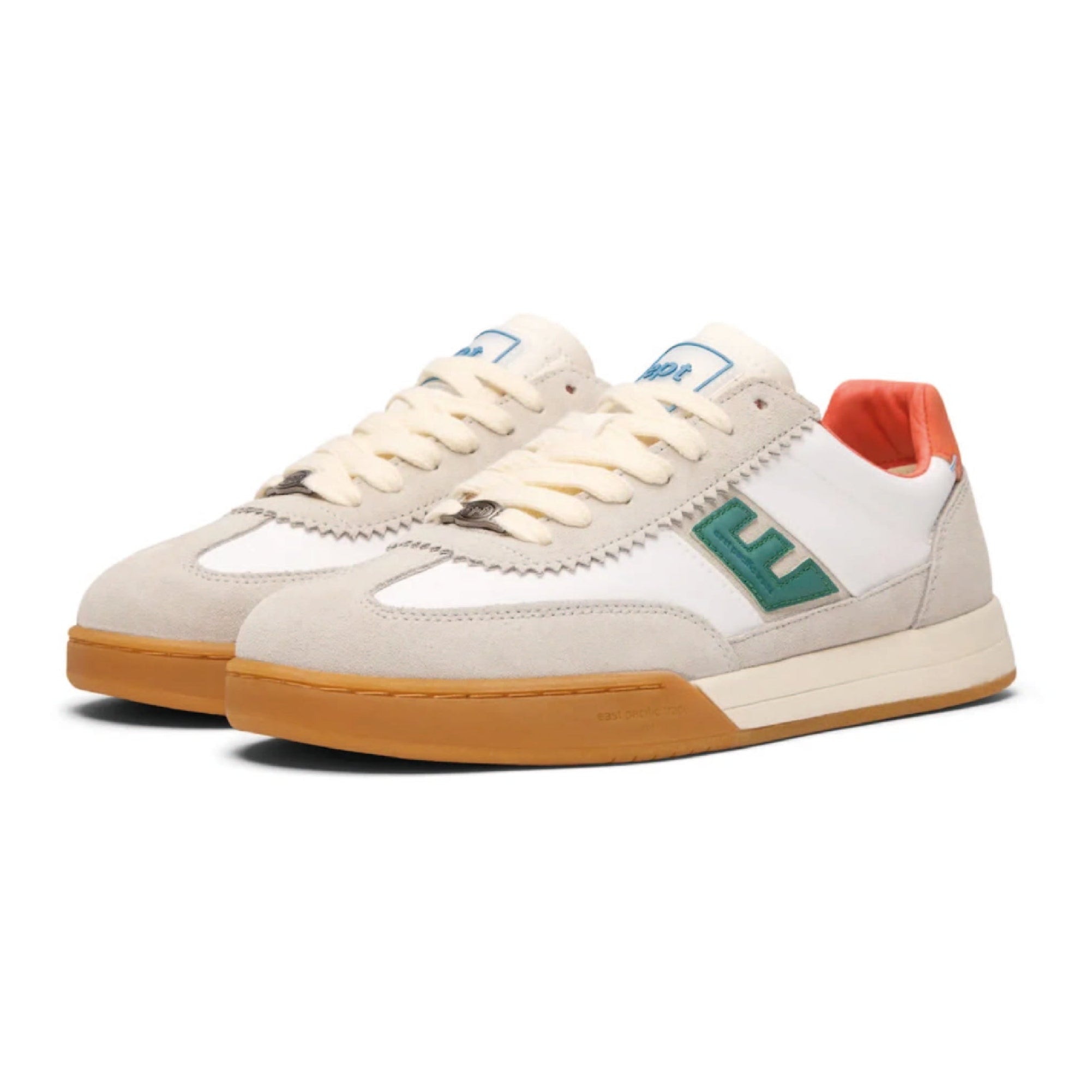 Diego by East Pacific Trade in Off White/Green/Orange — heel and outsole detail