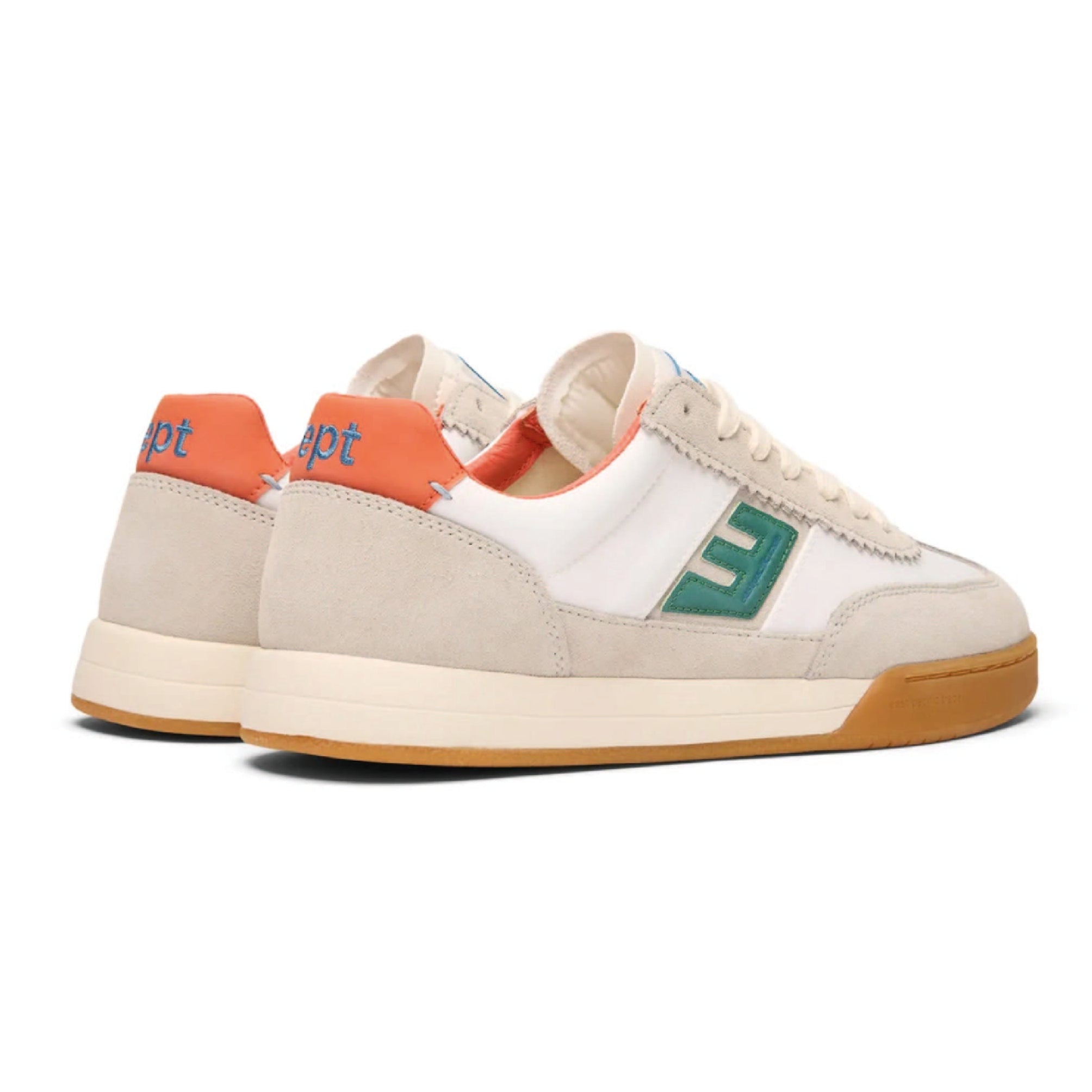 Diego by East Pacific Trade in Off White/Green/Orange — top-down view