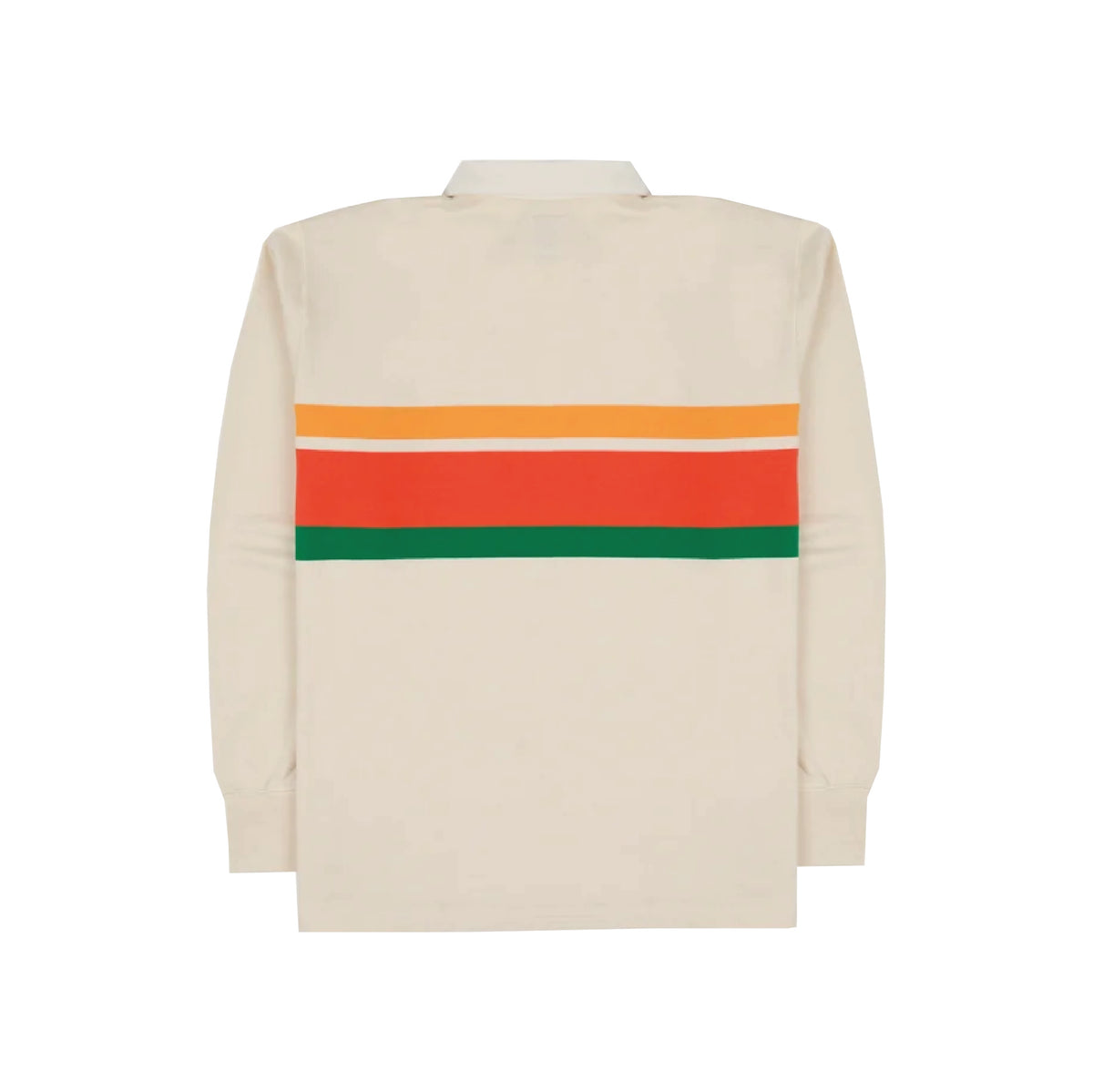 Middle Stripe Cotton Rugby Shirt - Ecru Multi