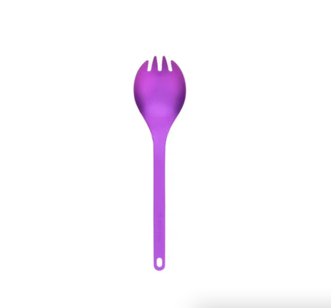 Snow Peak Titanium Colour Spork - Purple in Purple | Burrows & Hare