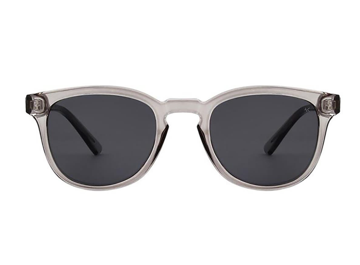 Bate Grey Transparent sunglasses by A. Kjærbede, featuring eco-friendly materials.
