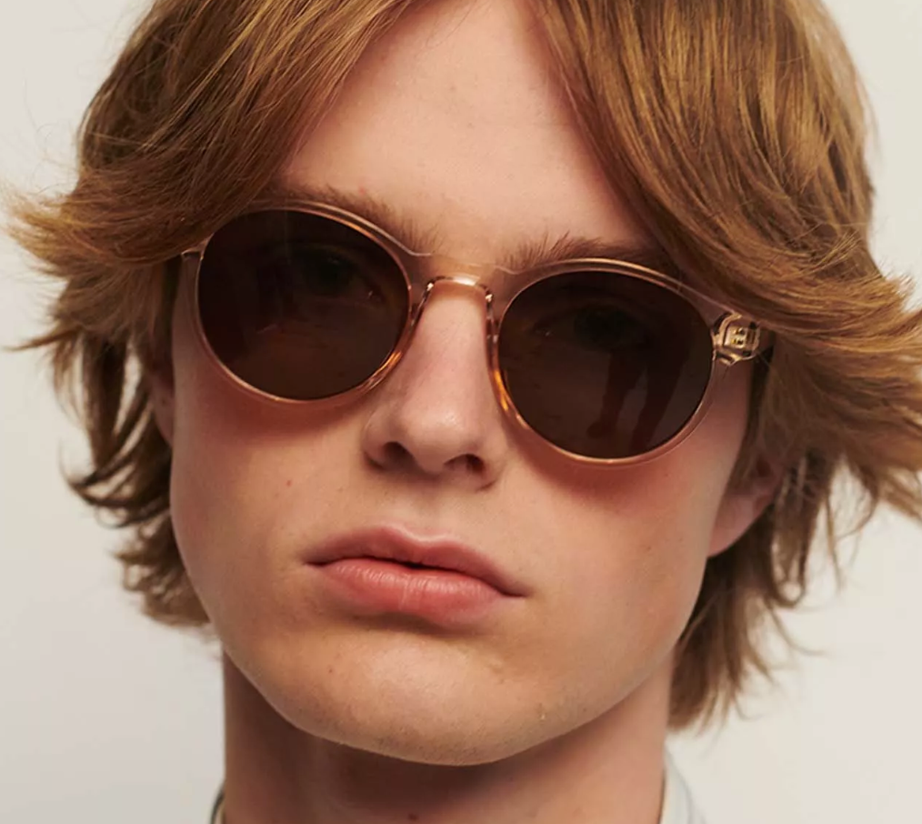 Marvin Champagne sunglasses by A. Kjærbede with included recycled polyester cleaning bag.