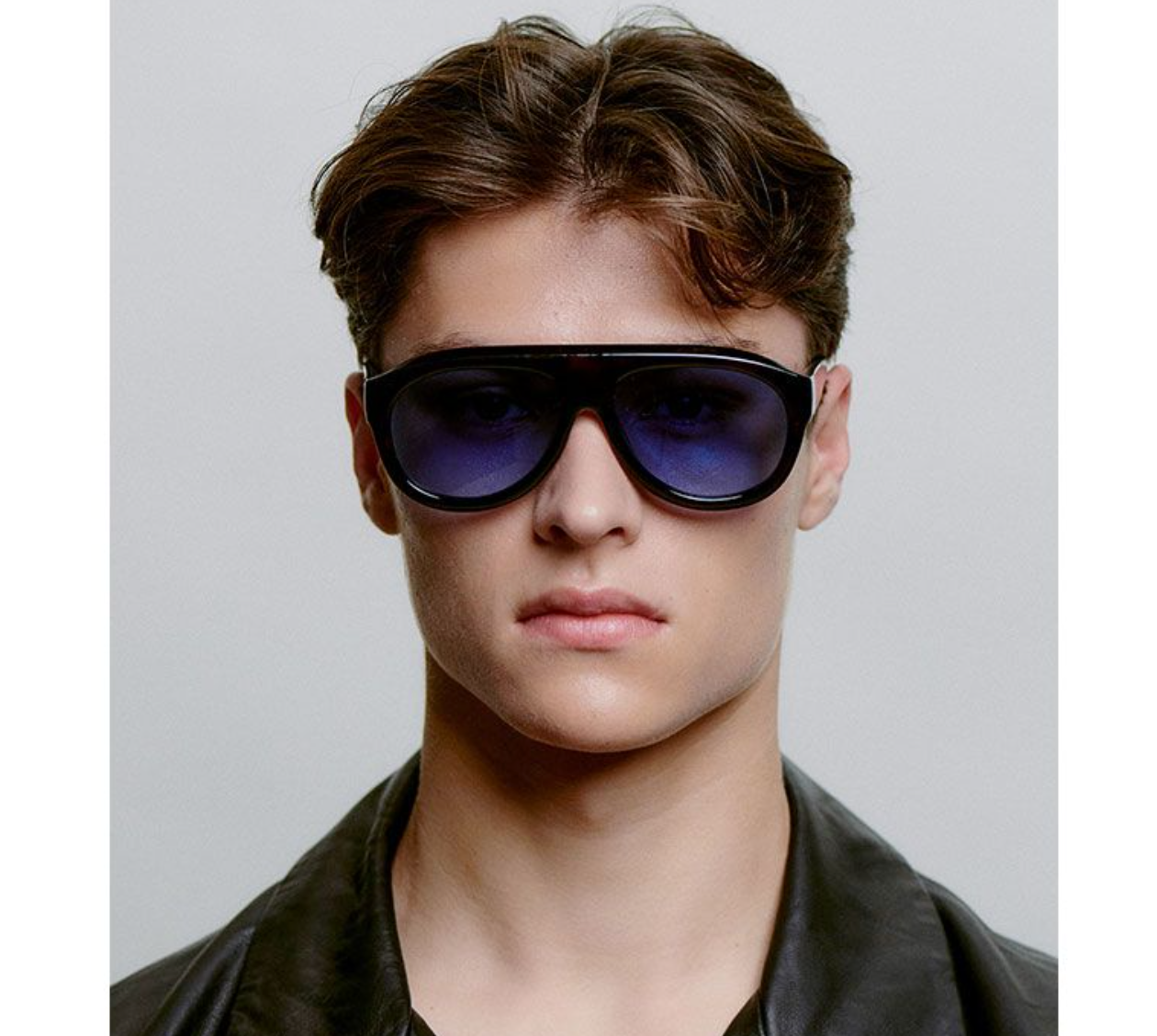 Side view of Rio Demi Tortoise sunglasses by A. Kjærbede, showing detailed frame design.