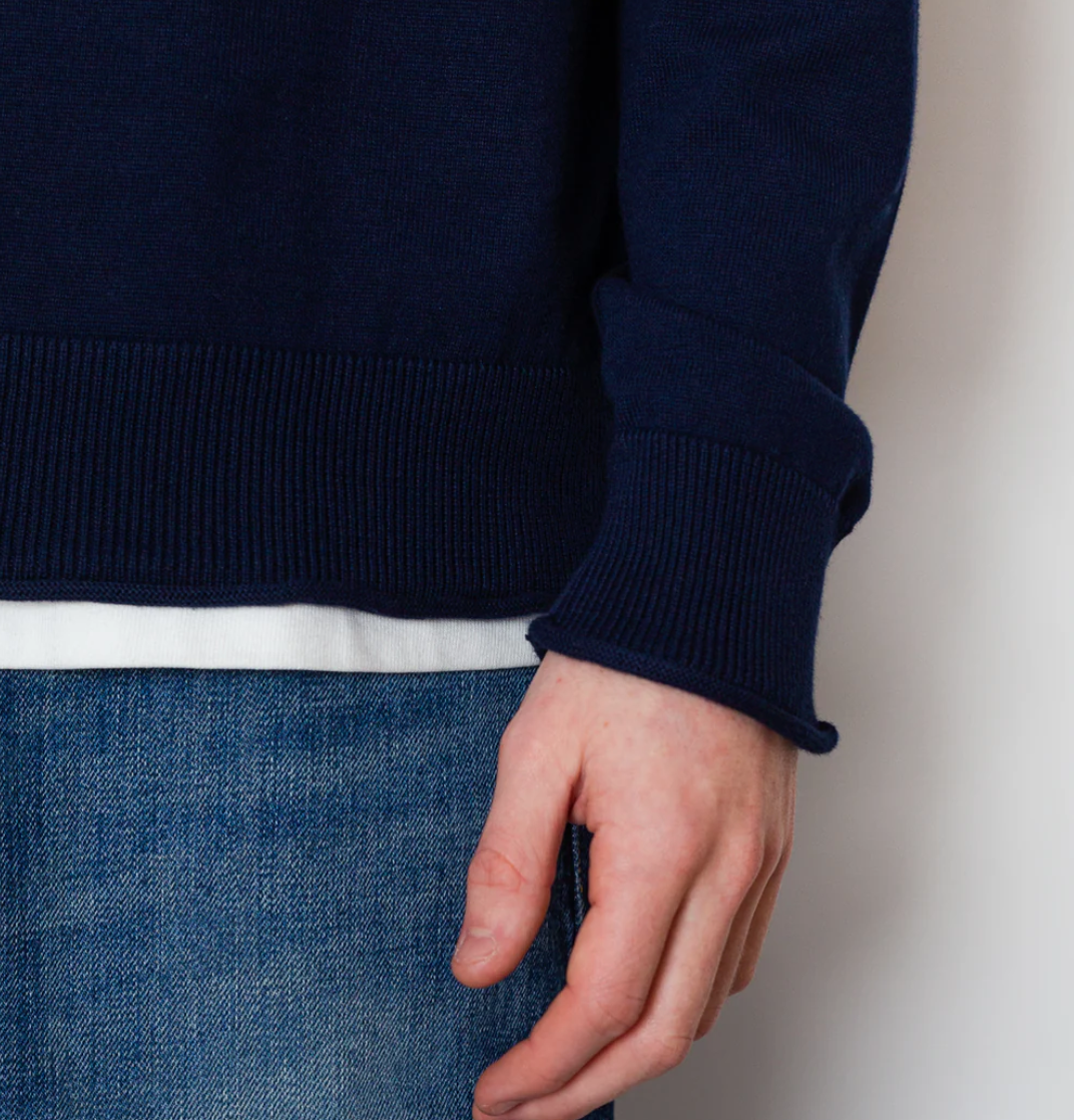 Back view of Pittari USK 12GG shirt in navy.
