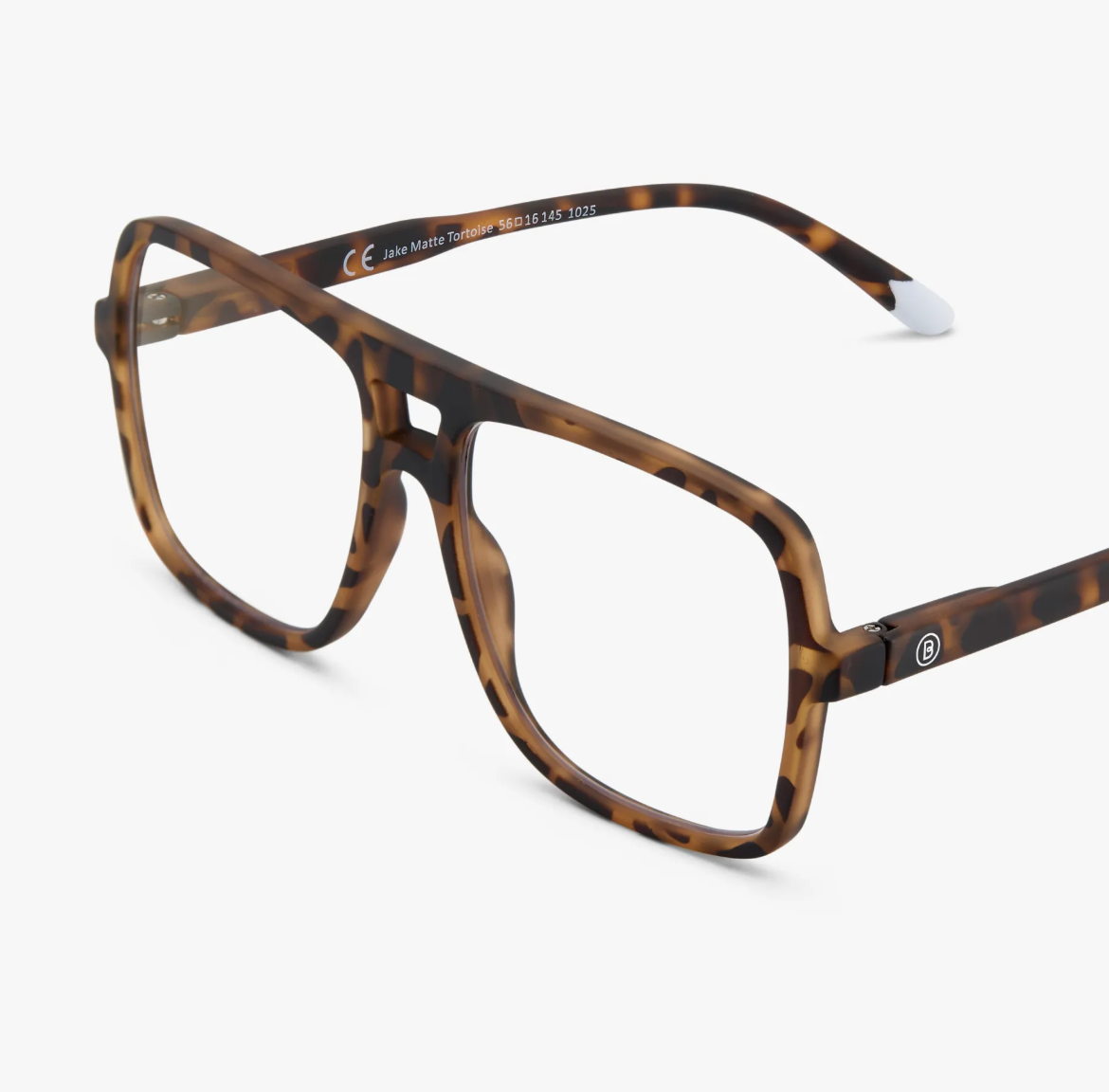 Oversized Barner Jake Matte Tortoise sunglasses with CR39 optical lenses.