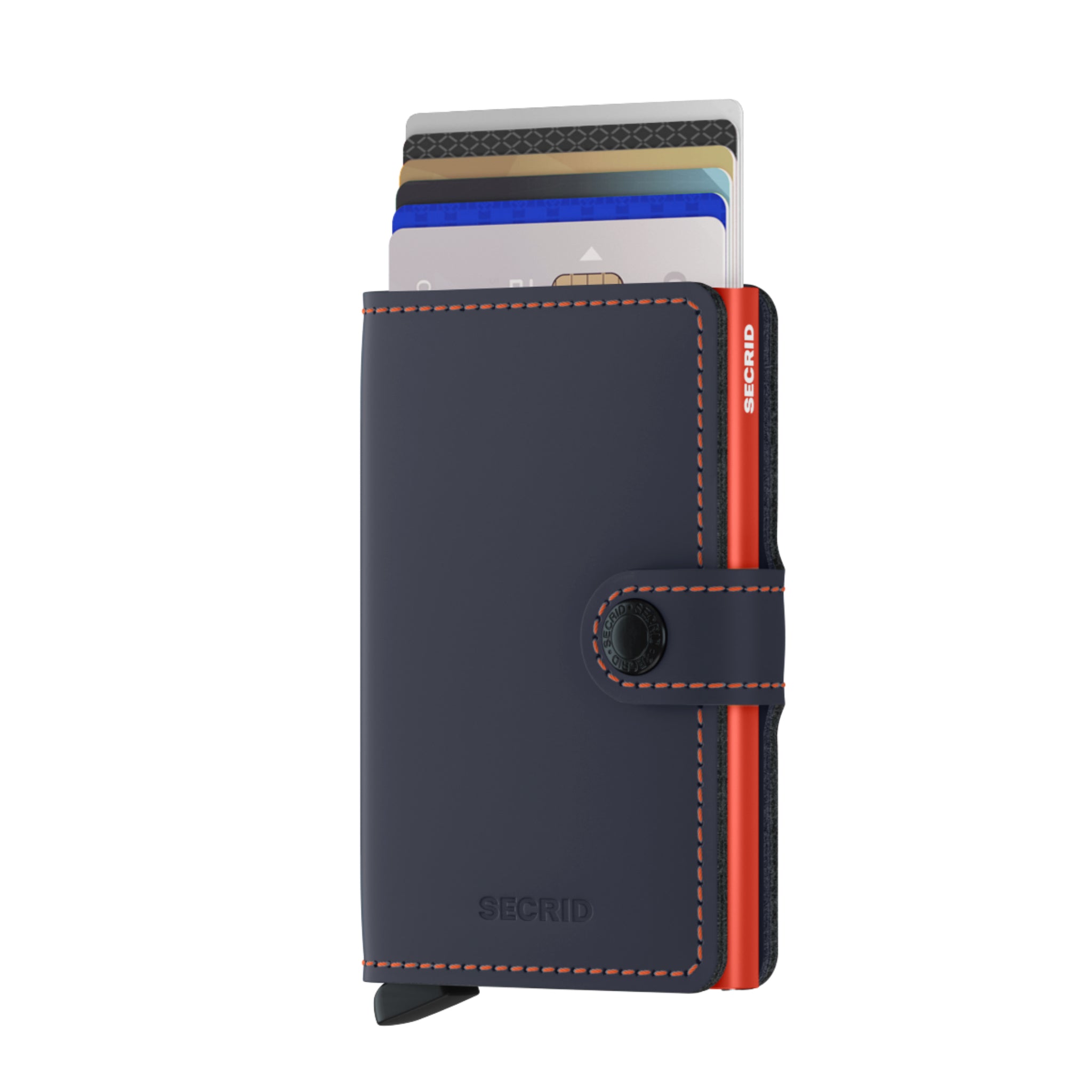 Secrid RFID Miniwallet - Matte Night Blue/Orange