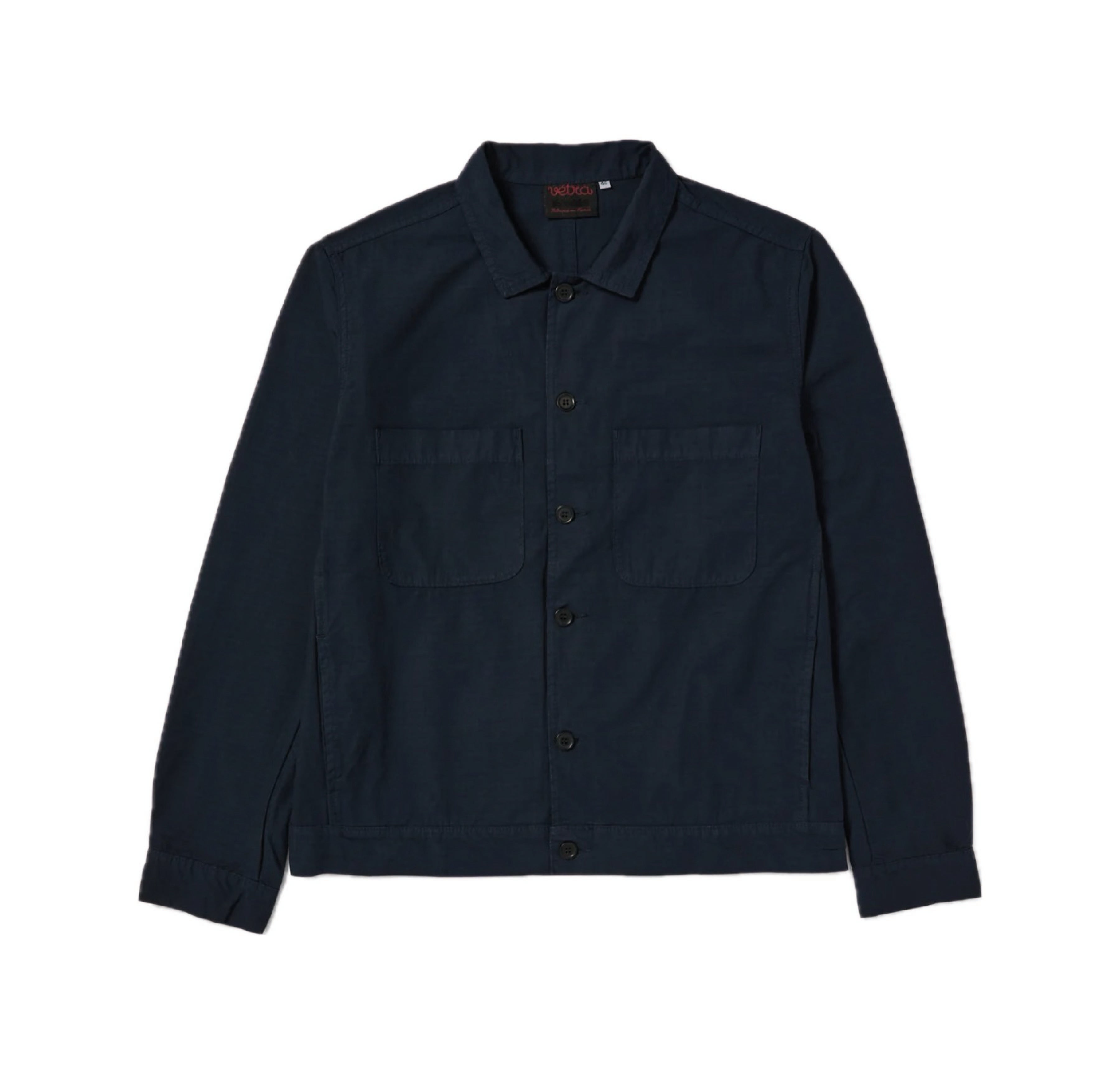 Vetra Organic Ripstop Weaved Bomber Jacket - Navy | Burrows & Hare