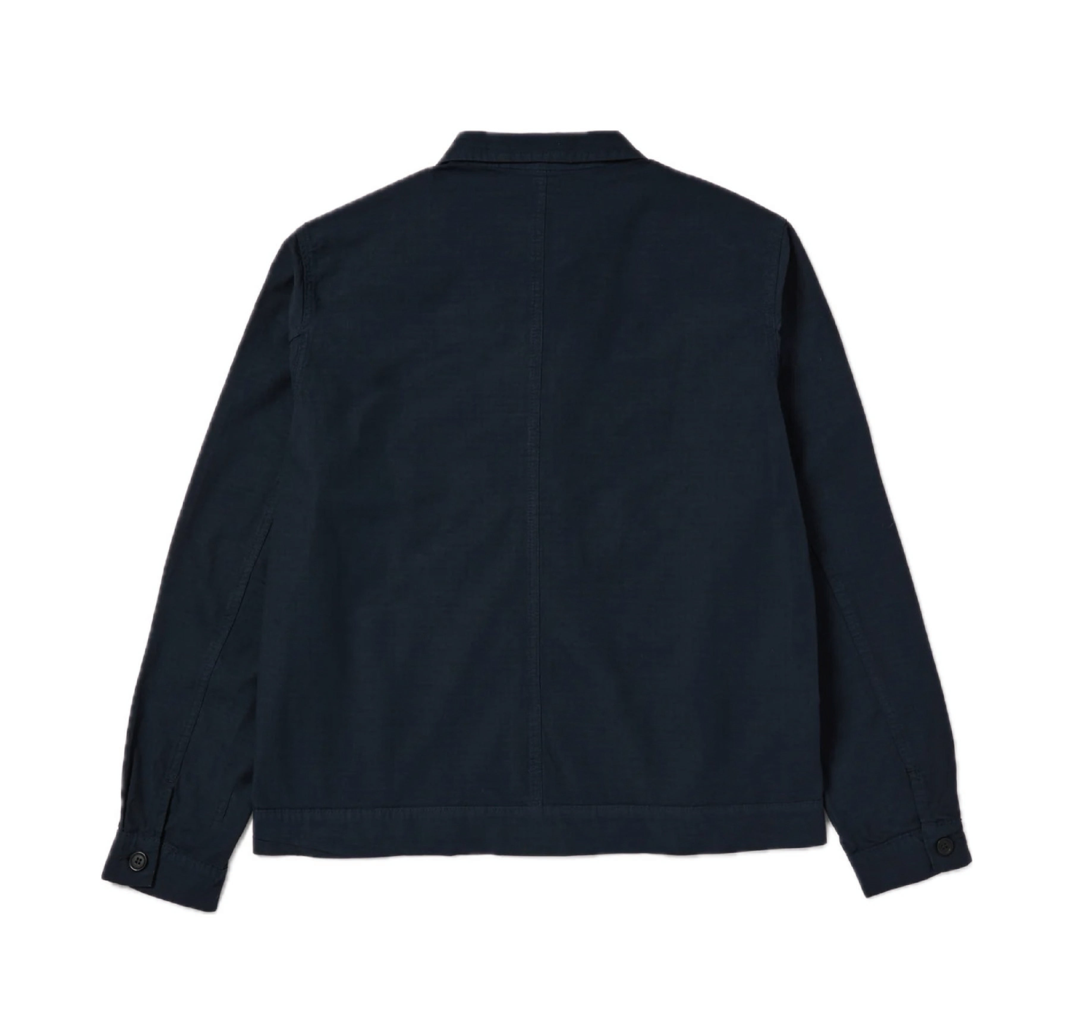 Vetra Organic Ripstop Weaved Bomber Jacket - Navy | Burrows & Hare