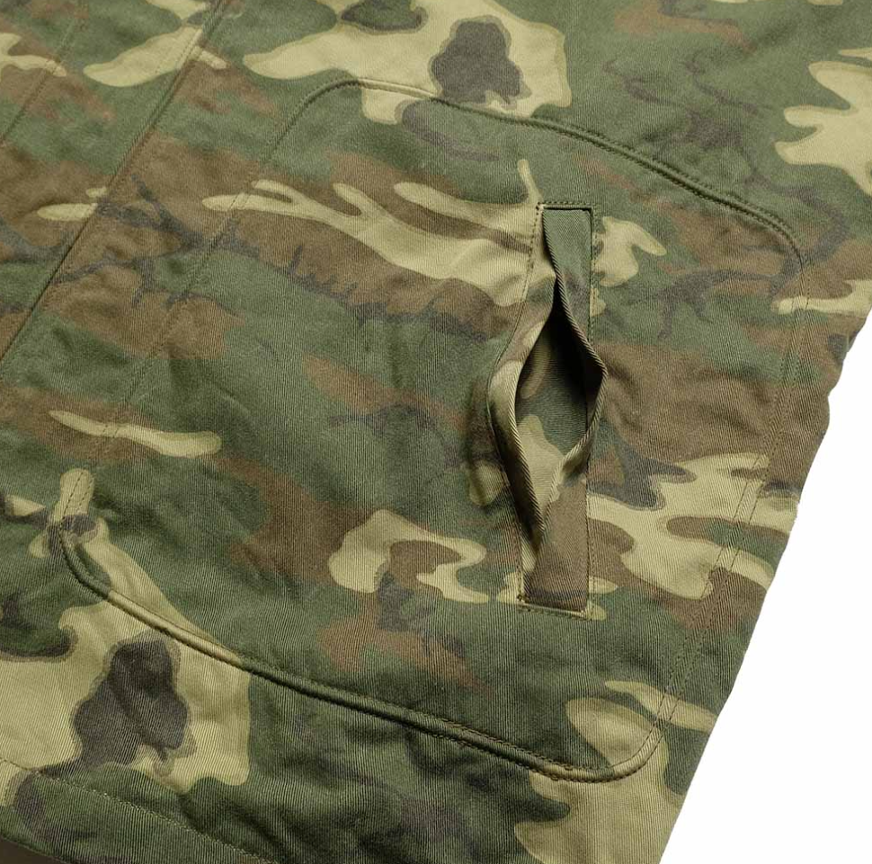 Buzz Rickson’s USMC Tour Jacket ERDL Camo — back panel embroidery detail, 3rd Tank Battalion unit insignia