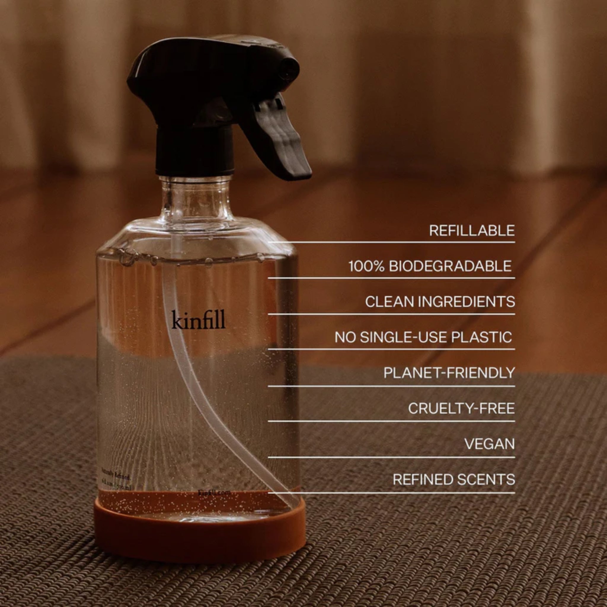 Vibrant citrus Naranja n°55 floor cleaner refill by Kinfill, eco-conscious cleaning option.