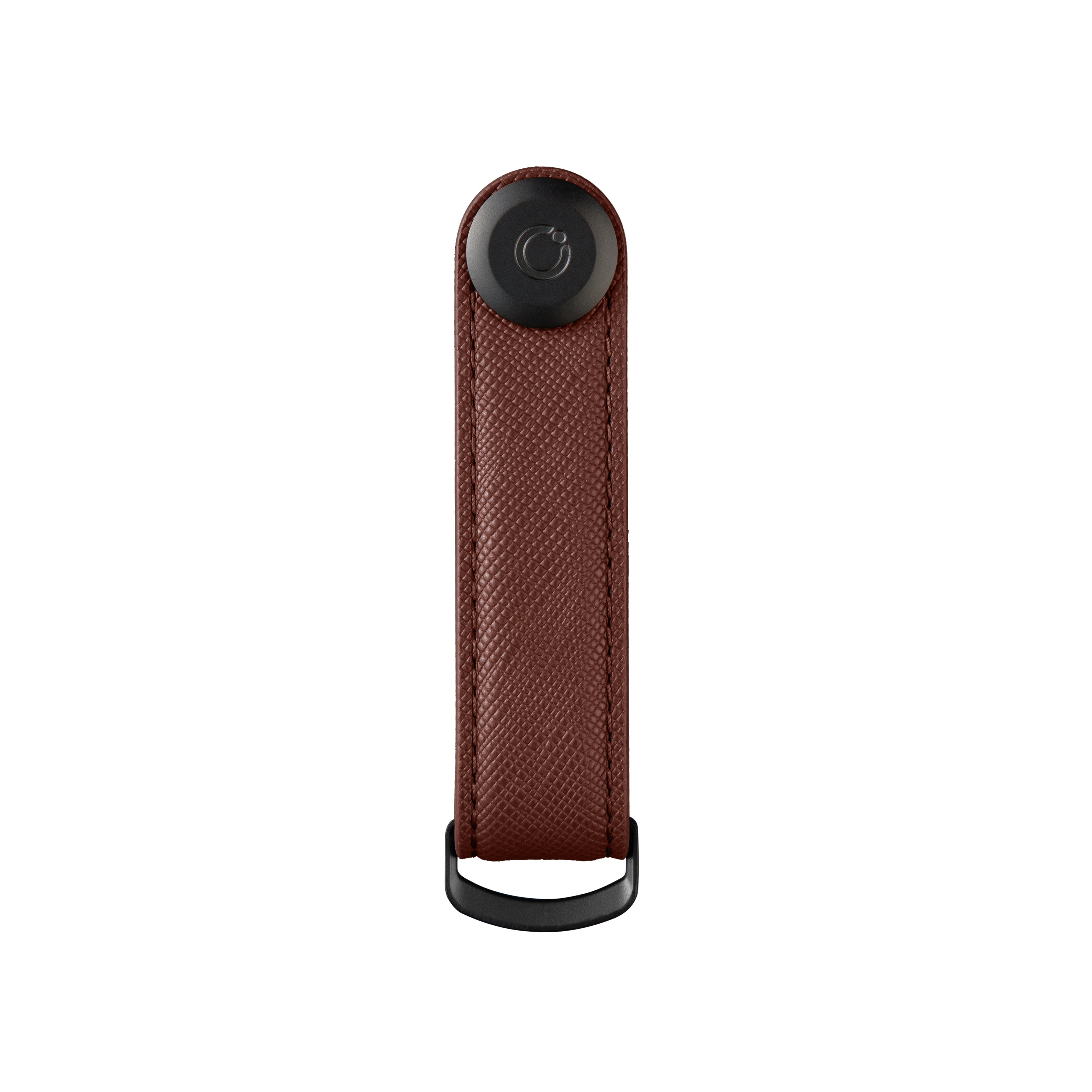 Orbit Key - Key Organiser Saffiano Leather Dark Cherry - Burrows and Hare