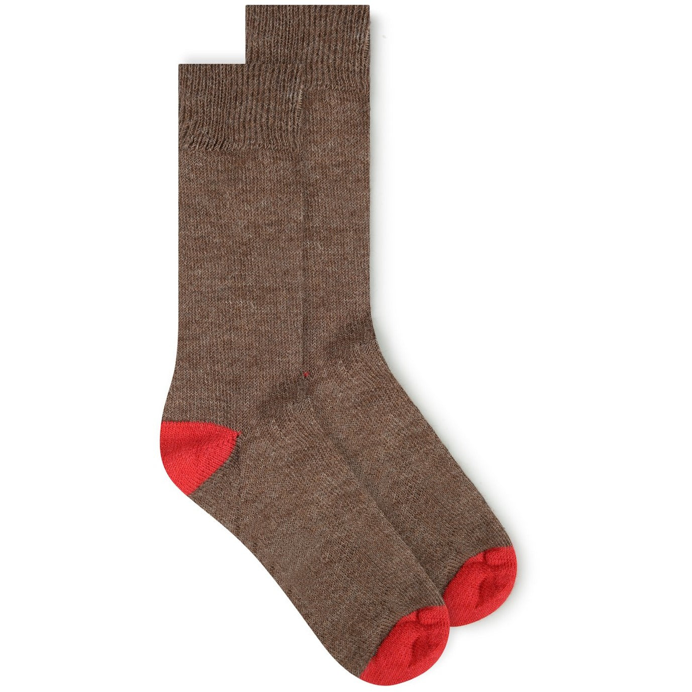 Burrows & Hare Alpaca Socks - Brown - Burrows and Hare