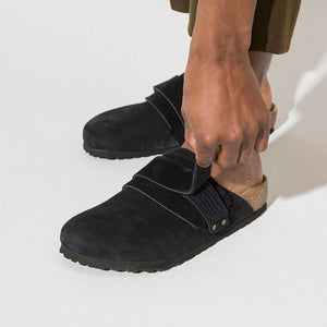 BIRKENSTOCK Nagoya Mules - Nubuck Desert Dust Black