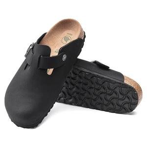 BIRKENSTOCK Boston Clogs - Vegan Birko-Flor Nubuck Black