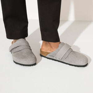 BIRKENSTOCK Nagoya Mules - Nubuck Desert Buck Whale Grey