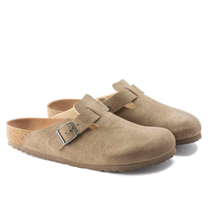 BIRKENSTOCK Boston Clogs - Vegan Desert Dust Gray Taupe