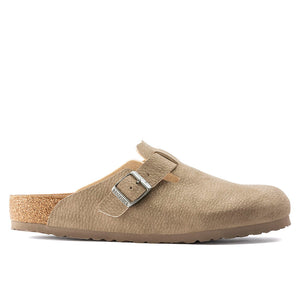 BIRKENSTOCK Boston Clogs - Vegan Desert Dust Gray Taupe