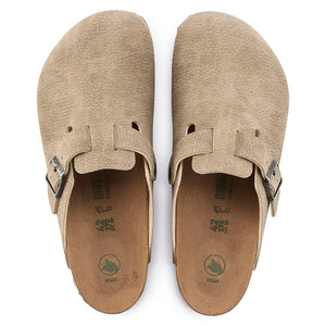 BIRKENSTOCK Boston Clogs - Vegan Desert Dust Gray Taupe