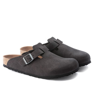 BIRKENSTOCK Boston Clogs - Vegan Desert Dust Black