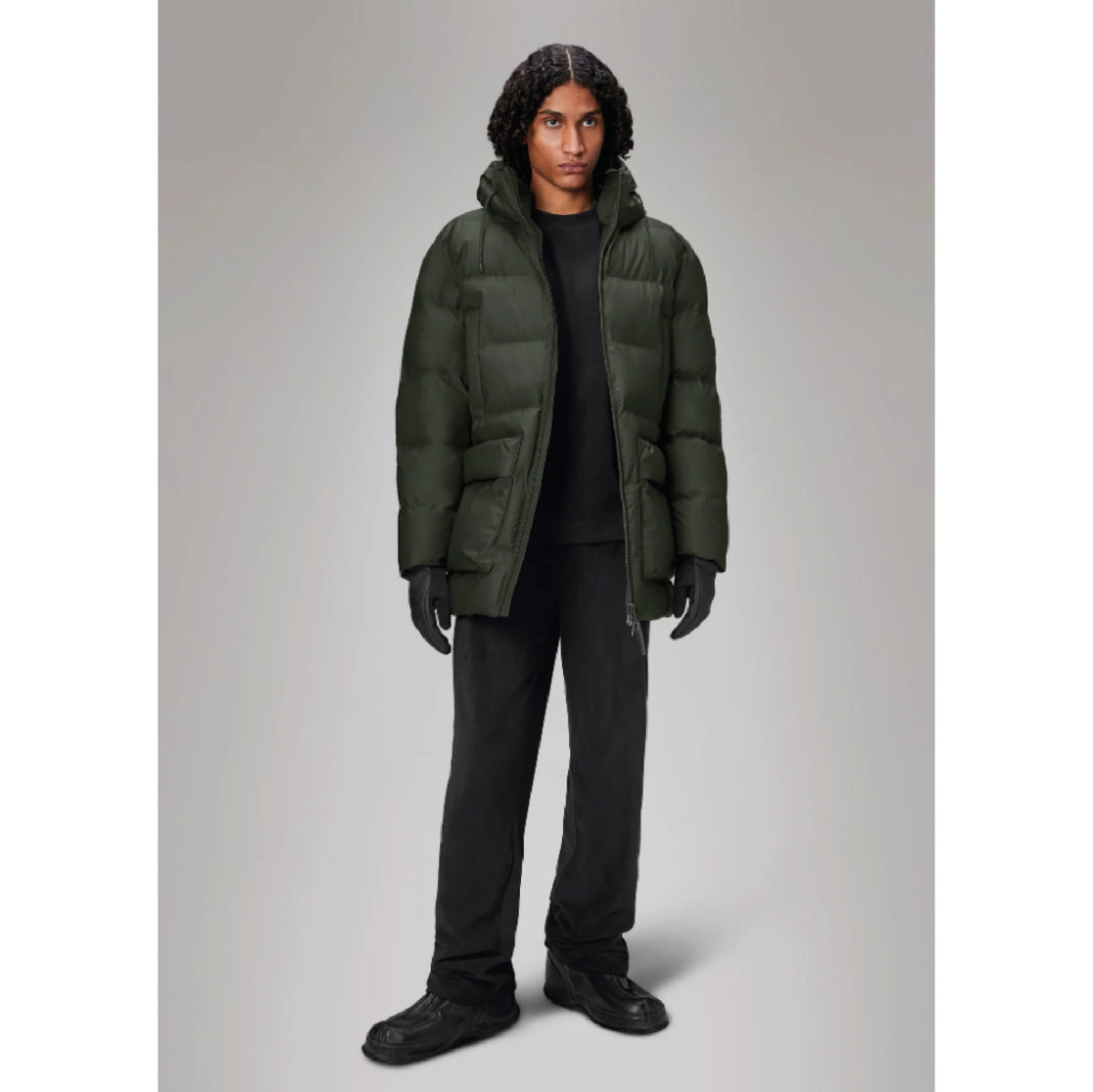 Alta Long Puffer Jacket - Green