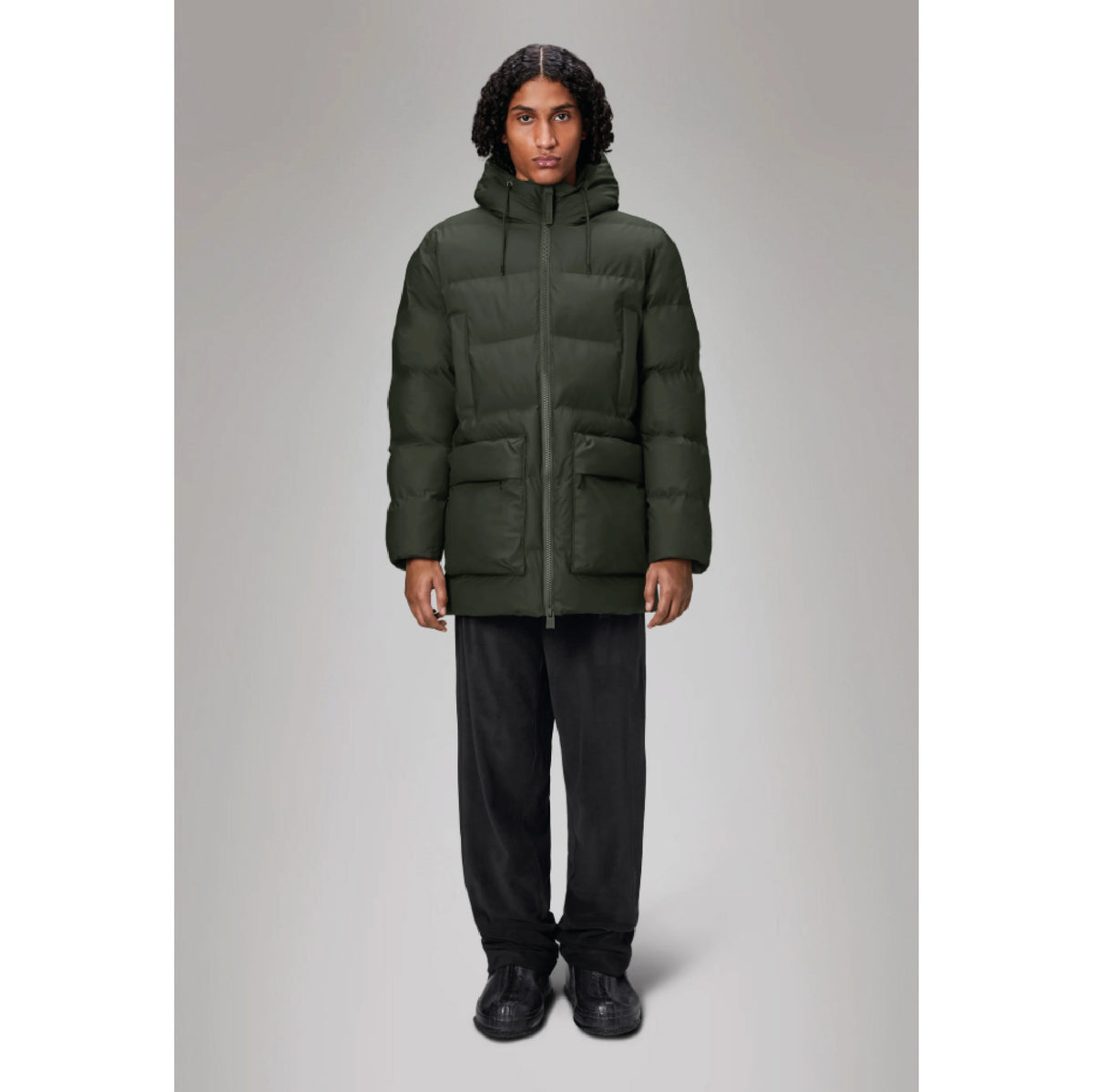 Alta Long Puffer Jacket - Green
