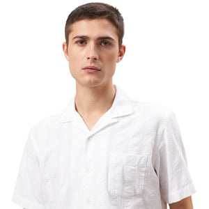 Hartford Palm MC Short Sleeve Shirt - White