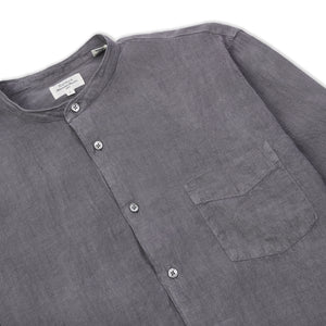Hartford Premium Pat Grandad Shirt - Charcoal