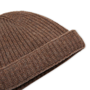 Burrows & Hare Lambswool Beanie Hat - Tobacco