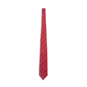 Burrows & Hare Silk Tie - Stripe Carmine