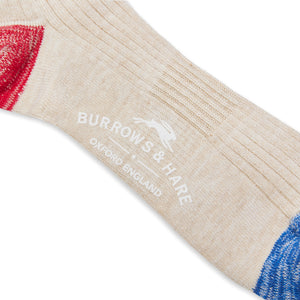 Burrows & Hare Varsity Sock - Cream