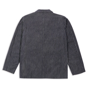 Burrows & Hare Linen & Cotton Jericho Jacket - Navy Stripe