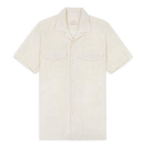 A.B.C.L. Camp Collar Short Sleeve Shirt - Paper Off White