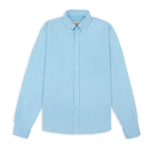 Burrows & Hare Button-down Baby Cord Shirt - Sky Blue