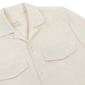 A.B.C.L. Camp Collar Short Sleeve Shirt - Paper Off White