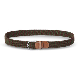Burrows & Hare One Size Woven Belt - Green & Brown