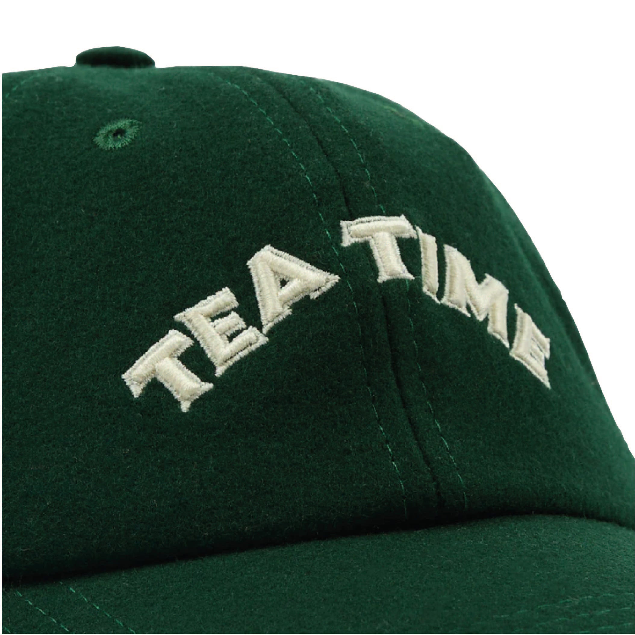 Drake's 'Tea Time' Wool Baseball Cap in Forest Green — back view showing strap