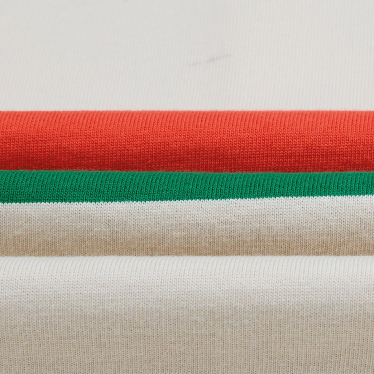 Middle Stripe Cotton Rugby Shirt - Ecru Multi