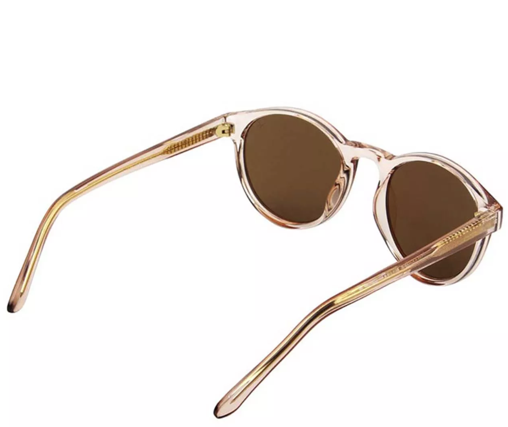 Side view of Marvin Champagne sunglasses by A. Kjærbede, eco-friendly materials.
