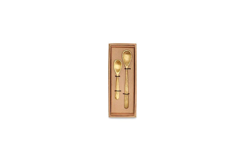 Jahi Spoon Gift Set by Nkuku in brushed gold, made from solid brass.