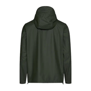 Rains Waterproof Short Hooded Coat - Green