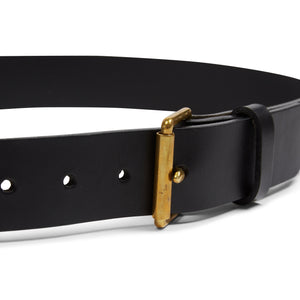 Burrows & Hare Bridle Leather Belt - Black - Burrows and Hare