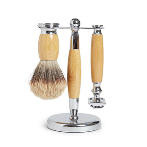 Burrows & Hare Shaving Stand Set - Wooden - Burrows and Hare