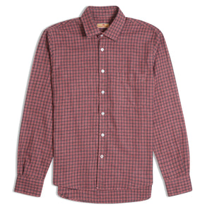 Burrows & Hare Flannel Check Shirt - Bordeaux - Burrows and Hare