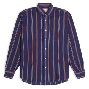 Burrows & Hare Stripe Shirt - Navy - Burrows and Hare
