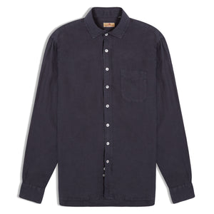 Burrows & Hare Linen Shirt - Charcoal - Burrows and Hare