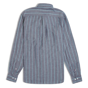 Burrows & Hare Japanese Cotton Striped Shirt - Grey - Burrows and Hare