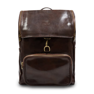 Burrows and Hare Leather Backpack - Dark Tan - Burrows and Hare